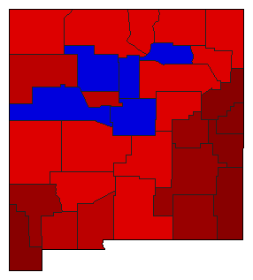 1942 New Mexico County Map of General Election Results for State Treasurer