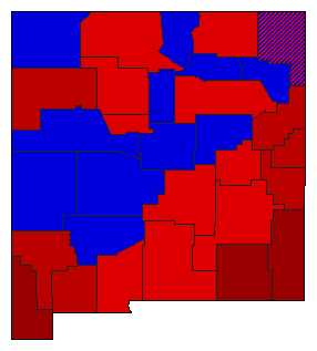 1944 New Mexico County Map of General Election Results for State Treasurer