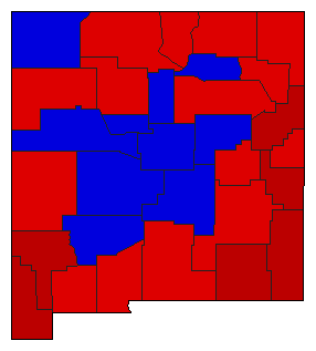 1946 New Mexico County Map of General Election Results for State Treasurer