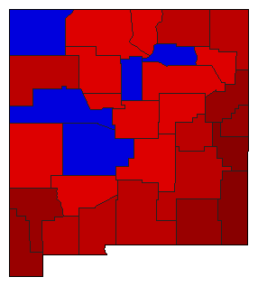 1948 New Mexico County Map of General Election Results for State Treasurer
