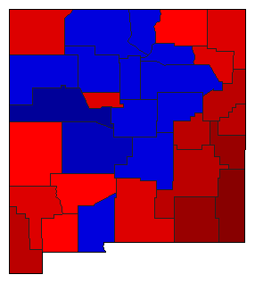 1924 New Mexico County Map of General Election Results for Attorney General
