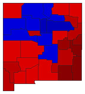 1930 New Mexico County Map of General Election Results for Attorney General