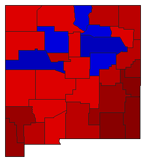 1934 New Mexico County Map of General Election Results for Attorney General