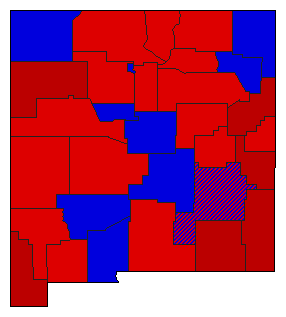 1950 New Mexico County Map of General Election Results for Attorney General