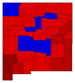 1956 New Mexico County Map of General Election Results for Attorney General