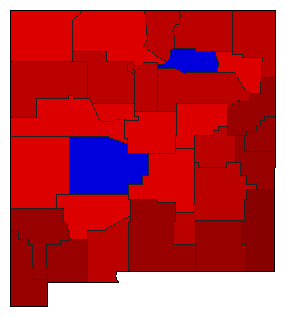 1958 New Mexico County Map of General Election Results for Attorney General