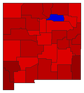 1960 New Mexico County Map of General Election Results for Attorney General