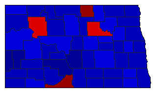 2004 North Dakota County Map of General Election Results for Insurance Commissioner