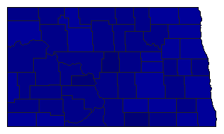 1952 North Dakota County Map of General Election Results for Agriculture Commissioner