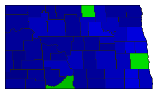 2022 North Dakota County Map of General Election Results for US Representative