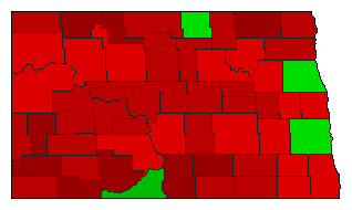 2022 North Dakota County Map of General Election Results for Referendum