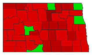 2014 North Dakota County Map of General Election Results for Initiative