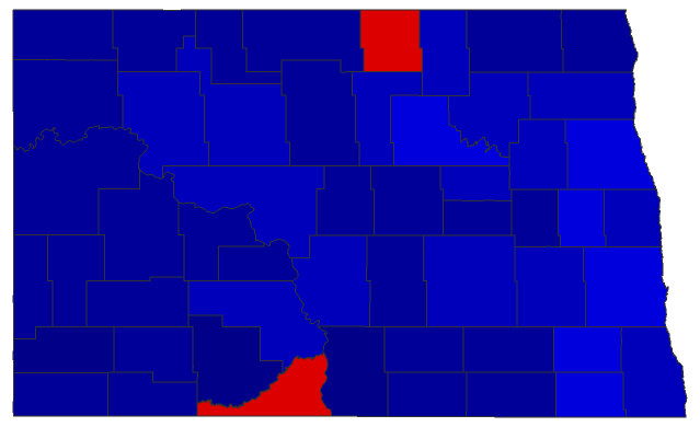 2022 Secretary of State General Election - North Dakota Election County Map