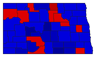 1960 North Dakota County Map of General Election Results for Attorney General