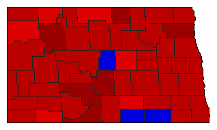 1984 North Dakota County Map of General Election Results for Attorney General