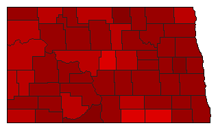 1988 North Dakota County Map of General Election Results for Attorney General