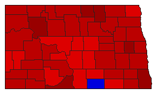 1992 North Dakota County Map of General Election Results for Attorney General