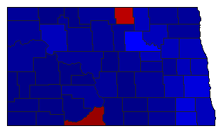 2018 North Dakota County Map of General Election Results for Attorney General