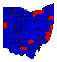 1966 Ohio County Map of General Election Results for State Auditor