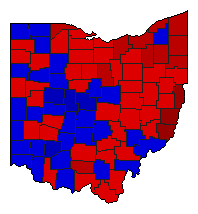 1978 Ohio County Map of General Election Results for State Auditor