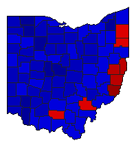 1994 Ohio County Map of General Election Results for State Auditor