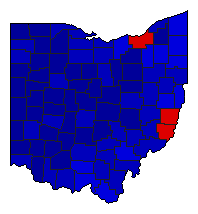 2002 Ohio County Map of General Election Results for State Auditor