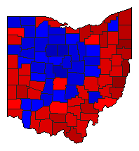 1982 Ohio County Map of General Election Results for Senator