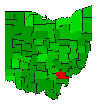 2004 Ohio County Map of General Election Results for Initiative