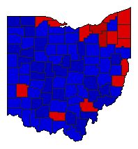1978 Ohio County Map of General Election Results for Secretary of State