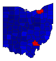 2014 Ohio County Map of General Election Results for Secretary of State