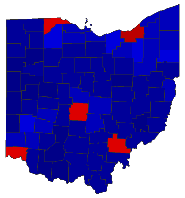2022 Secretary of State General Election - Ohio Election County Map
