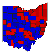 1970 Ohio County Map of General Election Results for State Treasurer