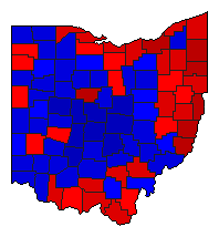 1982 Ohio County Map of General Election Results for State Treasurer
