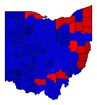 1994 Ohio County Map of General Election Results for State Treasurer
