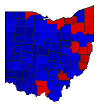 2002 Ohio County Map of General Election Results for State Treasurer