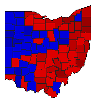 2006 Ohio County Map of General Election Results for State Treasurer