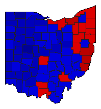 1994 Ohio County Map of General Election Results for Attorney General