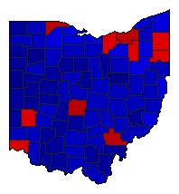 2018 Ohio County Map of General Election Results for Attorney General