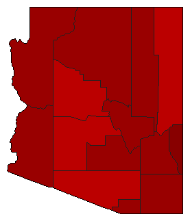 1932 Arizona County Map of General Election Results for State Auditor