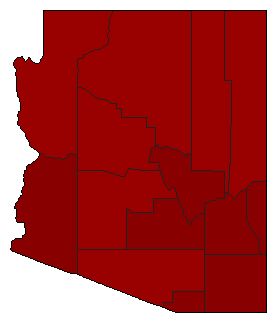 1940 Arizona County Map of General Election Results for State Auditor