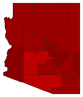1948 Arizona County Map of General Election Results for State Auditor
