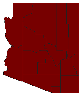 1954 Arizona County Map of General Election Results for State Auditor
