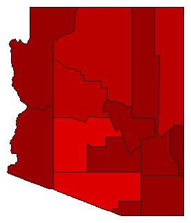 1960 Arizona County Map of General Election Results for State Auditor