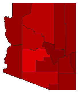 1962 Arizona County Map of General Election Results for State Auditor