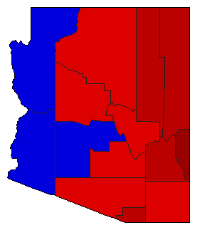 1928 Arizona County Map of General Election Results for Senator