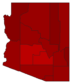 1934 Arizona County Map of General Election Results for Senator