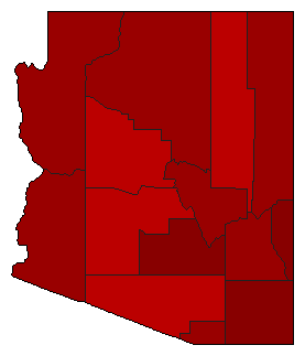 1940 Arizona County Map of General Election Results for Senator