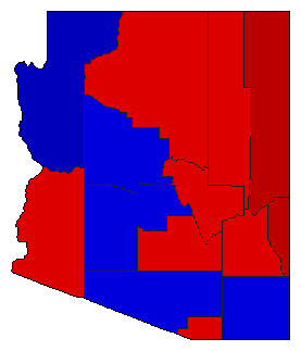 1928 Arizona County Map of General Election Results for Governor