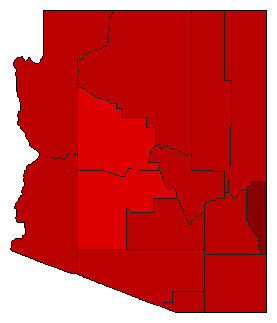1948 Arizona County Map of General Election Results for Governor