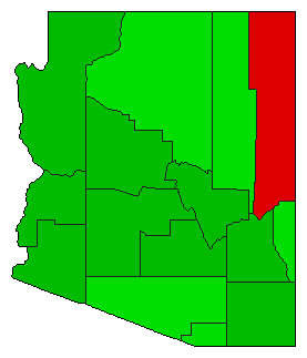2010 Arizona County Map of General Election Results for Referendum